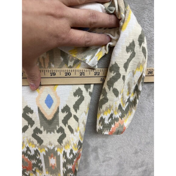 Chico’s Zenergy Top 2 L Colorful Printed Tunic 3/4 Sleeve Aztec Western Tunic - Picture 5 of 6